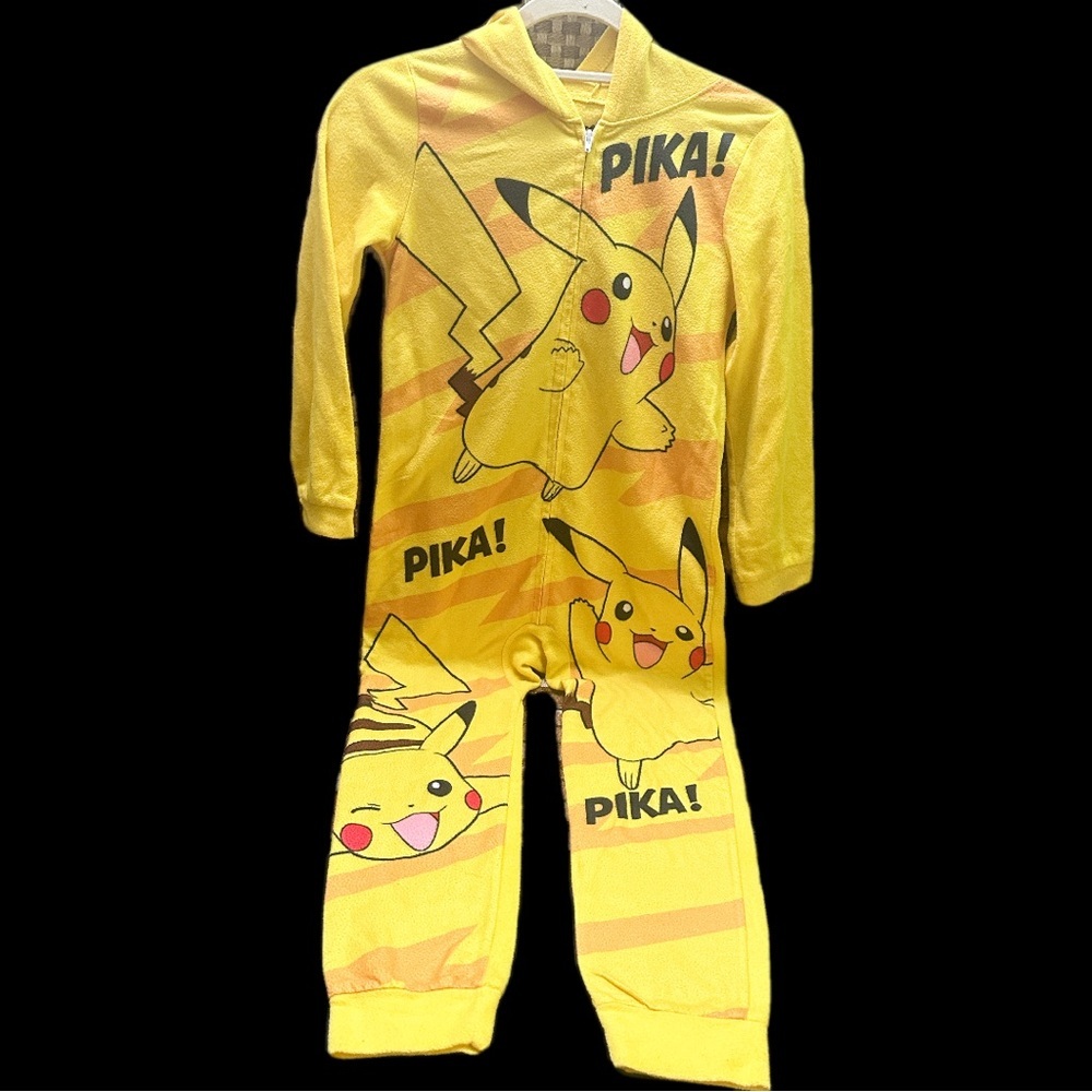 Yellow Pikachu Kids Pajamas size M